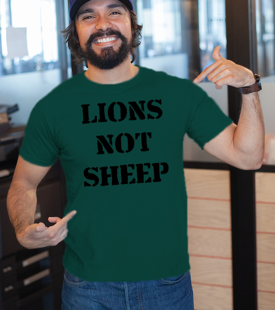 Lions Not Sheep Motivational Mindset T-Shirt