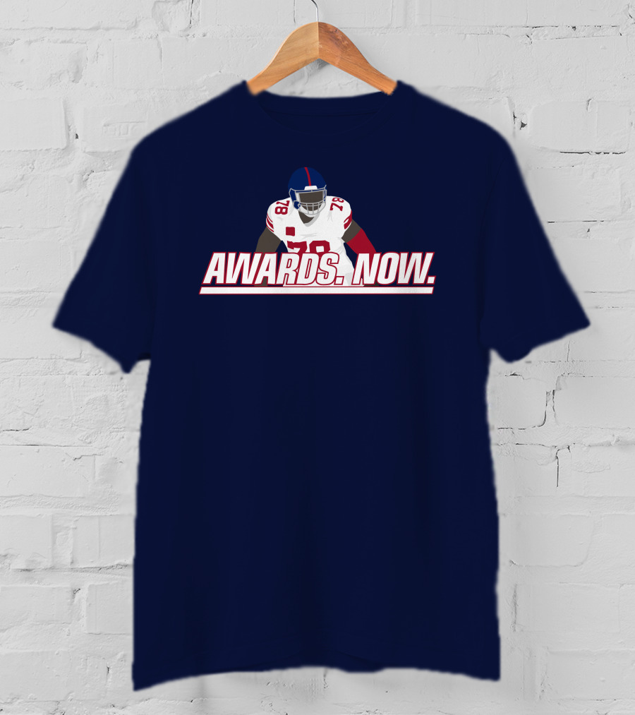 Jomboy Media Awards Now Andrew Thomas Giants 78 Football T-Shirt