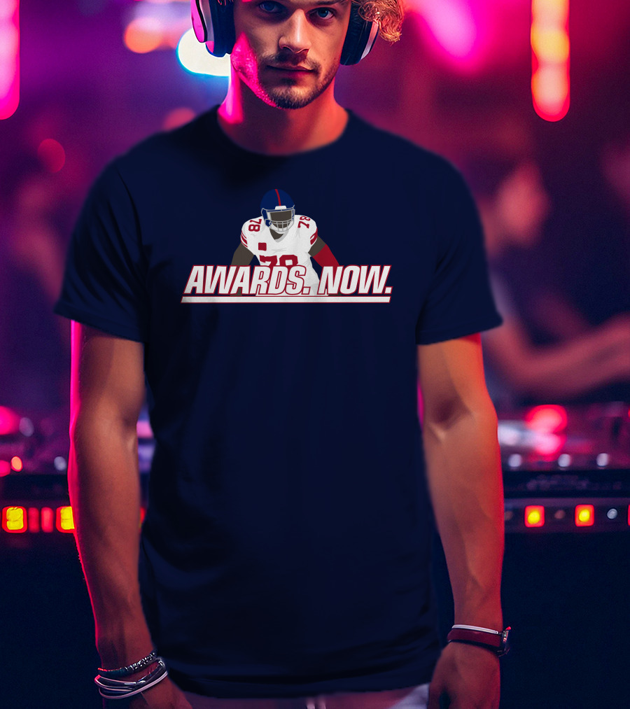 Jomboy Media Awards Now Andrew Thomas Giants 78 Football T-Shirt