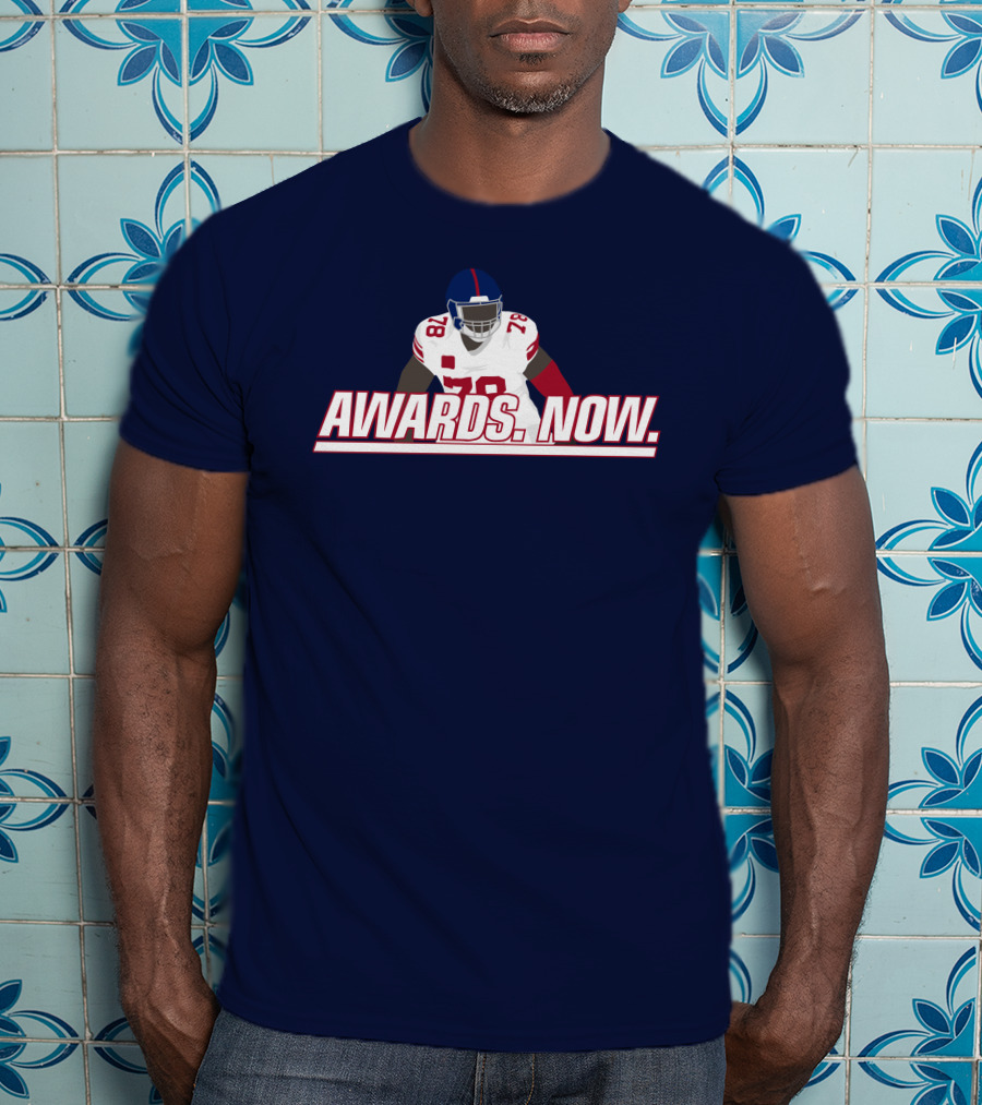 Jomboy Media Awards Now Andrew Thomas Giants 78 Football T-Shirt