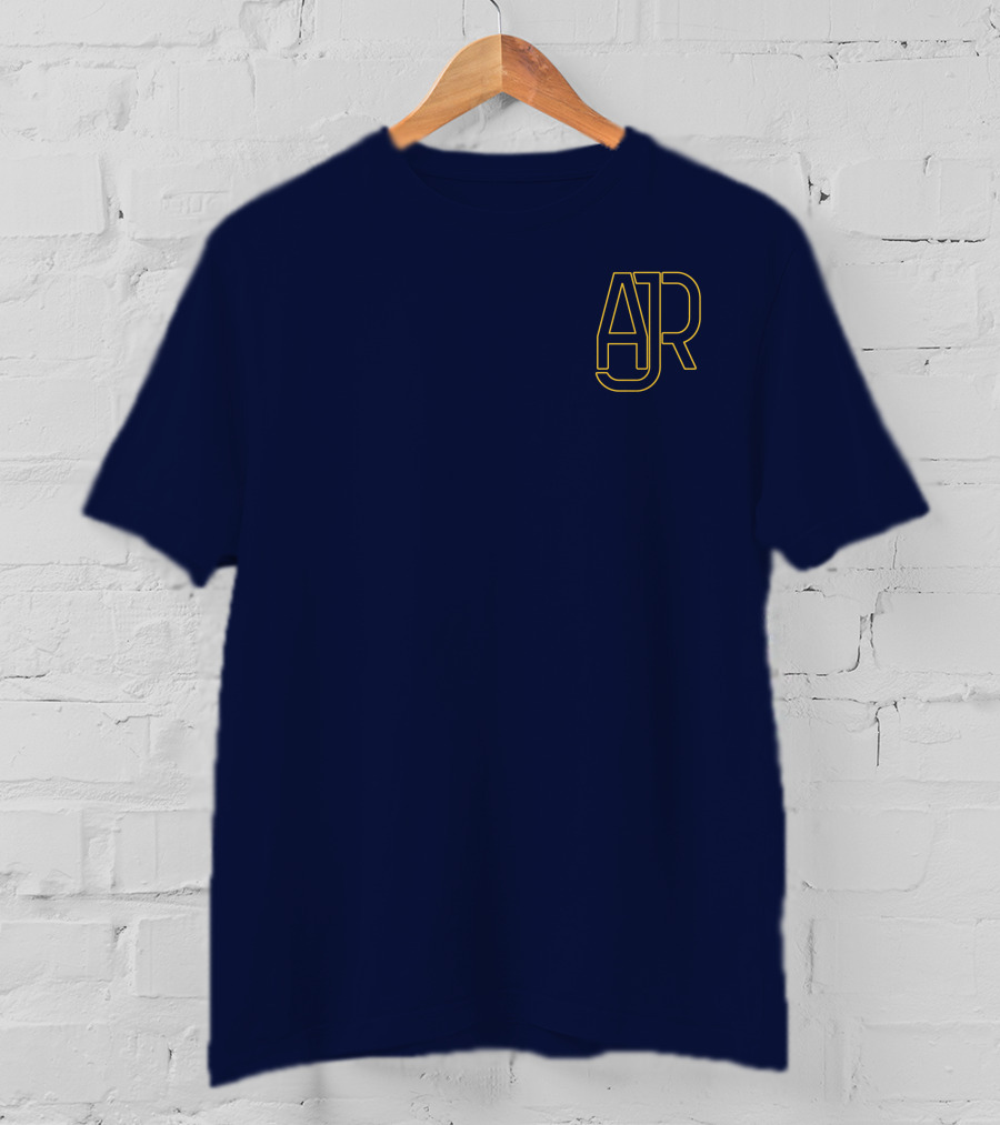 AJR Band Logo Navy Yellow T-Shirt