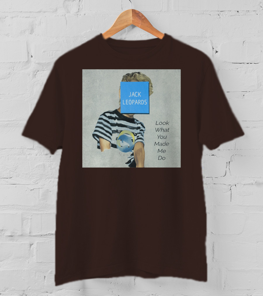Jack Leopards Look What You Made Me Do Striped Shirt Blue Square T-Shirt