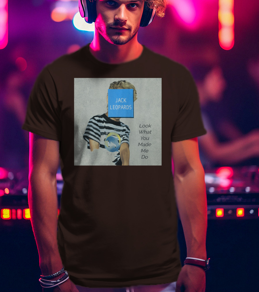 Jack Leopards Look What You Made Me Do Striped Shirt Blue Square T-Shirt
