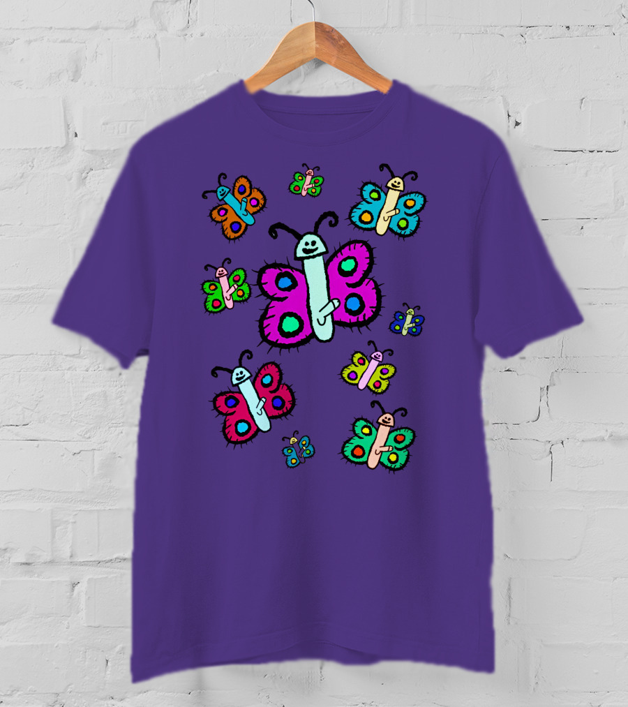 Teen Hearts Merch Wienerflys Colorful Butterfly Characters T-Shirt