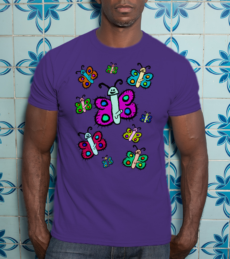 Teen Hearts Merch Wienerflys Colorful Butterfly Characters T-Shirt