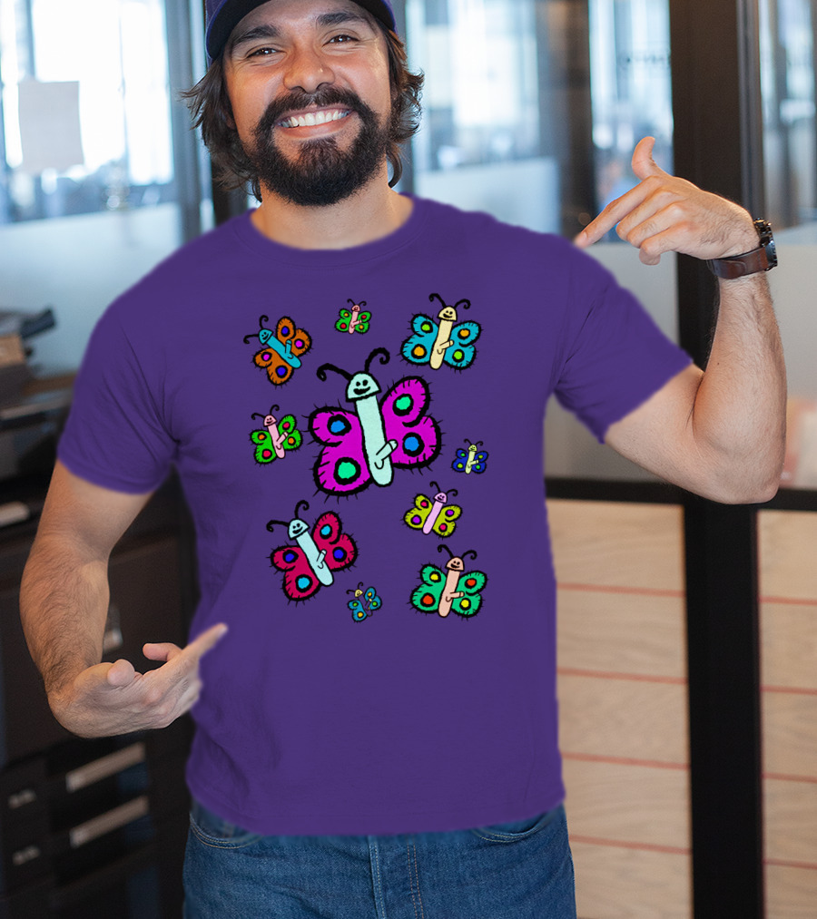 Teen Hearts Merch Wienerflys Colorful Butterfly Characters T-Shirt