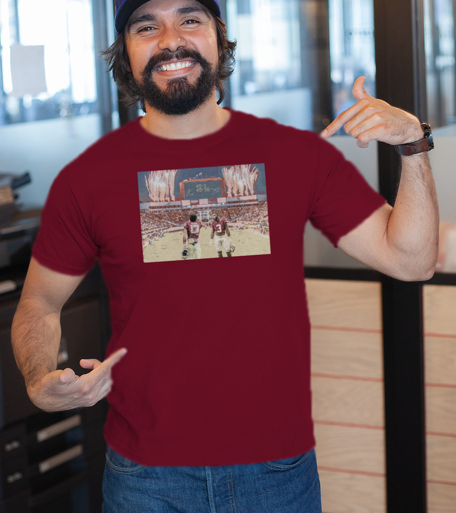 Treybenson3 State Champs 15-3 45-38 Collab Wht T-Shirt