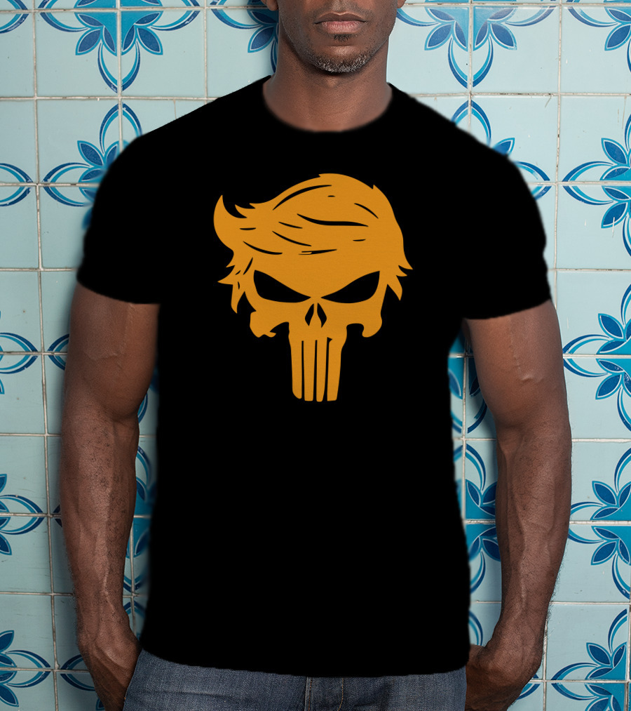 Orange Man Bad Punisher Skull T-Shirt