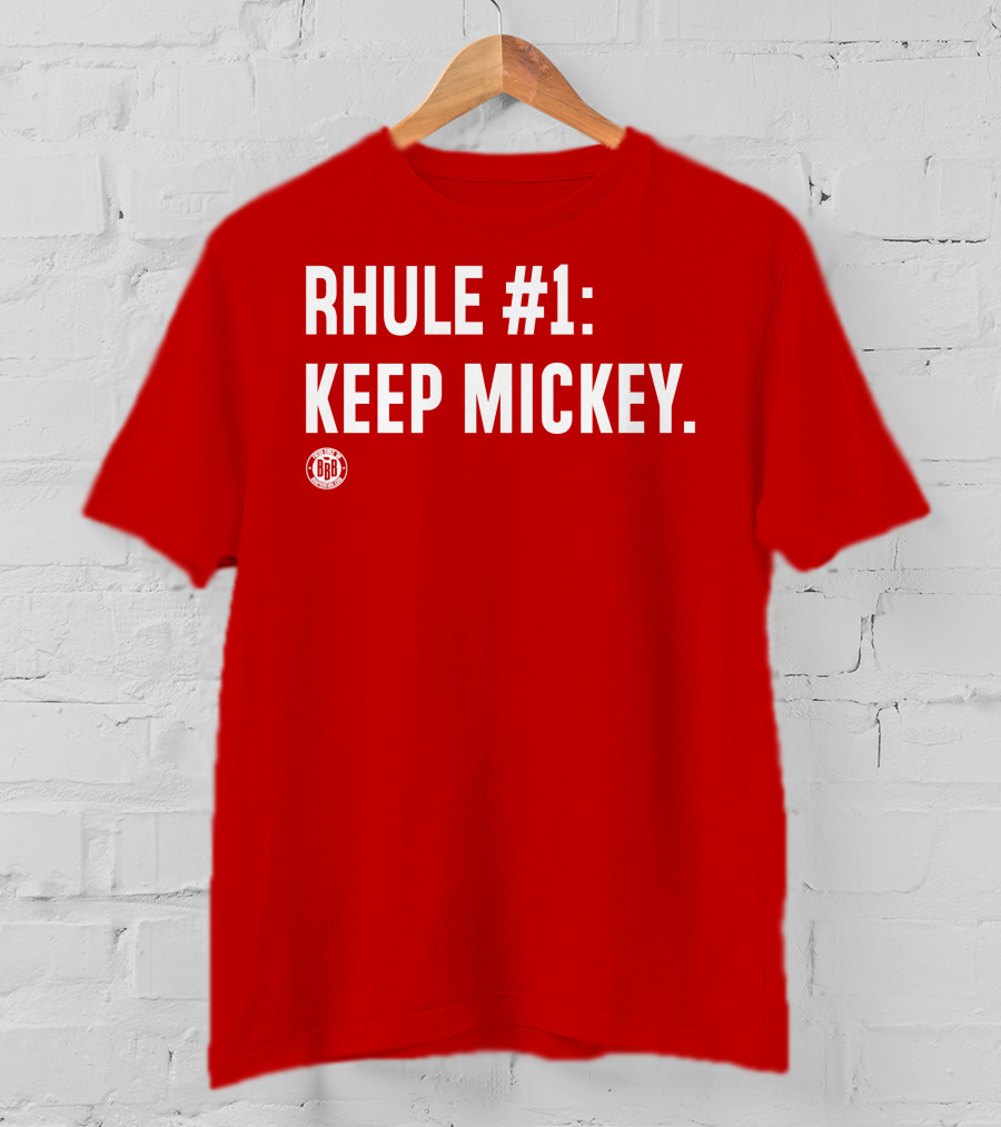 RHULE #1 KEEP MICKEY Red BBR T-Shirt