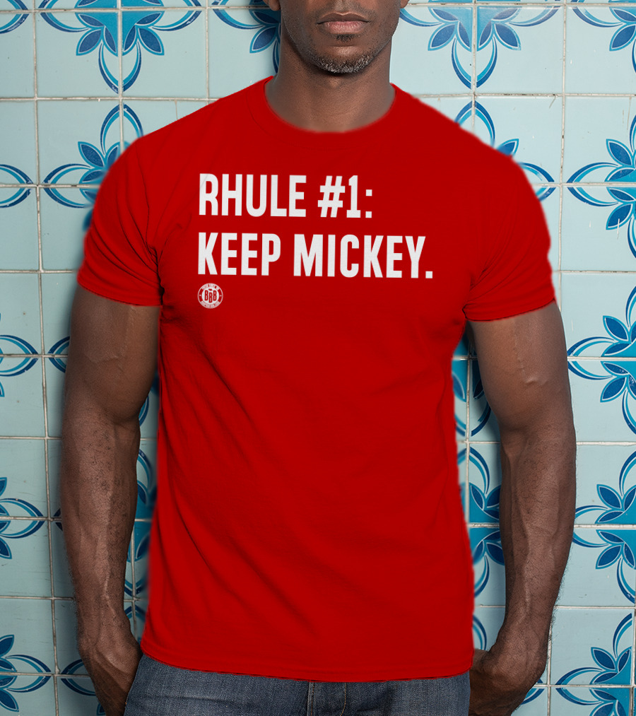 RHULE #1 KEEP MICKEY Red BBR T-Shirt