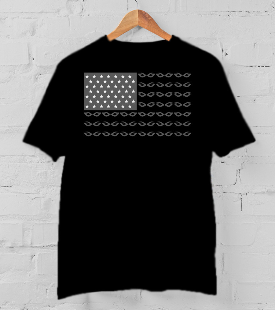 Geeks + Gamers American Flag Nerd Culture Symbol T-Shirt