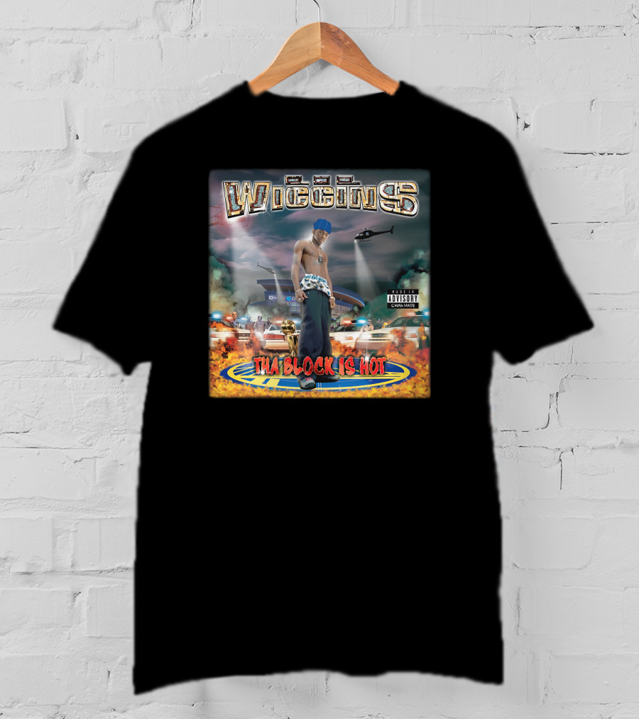 Wiggins Tha Block Is Hot NBA Trophy Helicopter Police Cars Flames T-Shirt