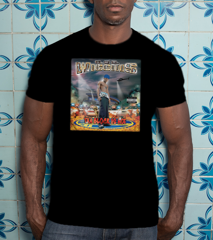Wiggins Tha Block Is Hot NBA Trophy Helicopter Police Cars Flames T-Shirt