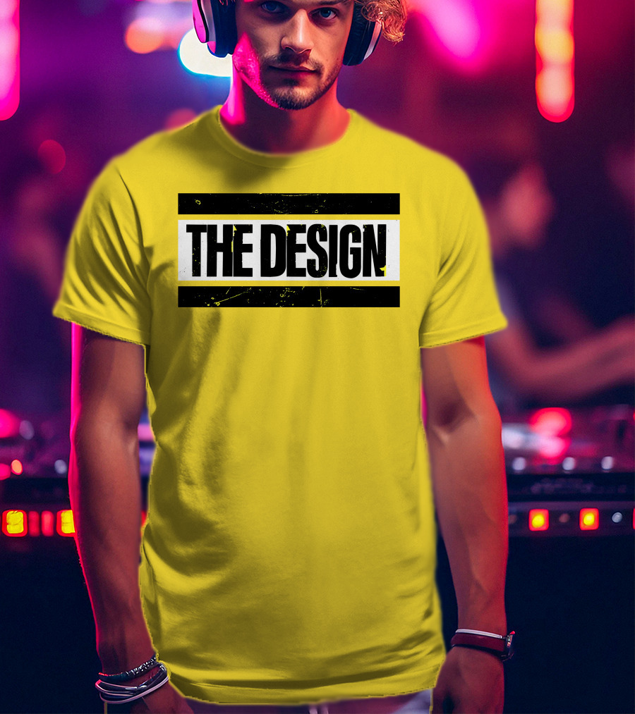 THE DESIGN Deaner Bold Yellow Background T-Shirt