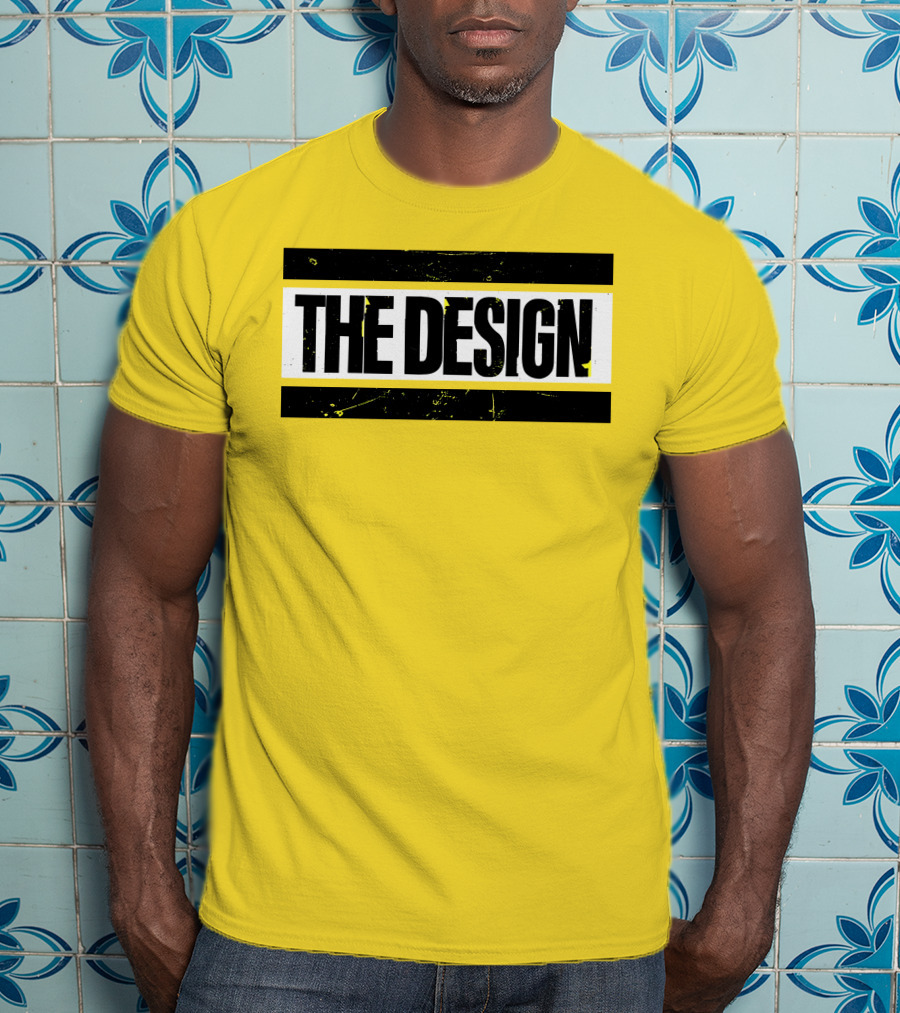 THE DESIGN Deaner Bold Yellow Background T-Shirt
