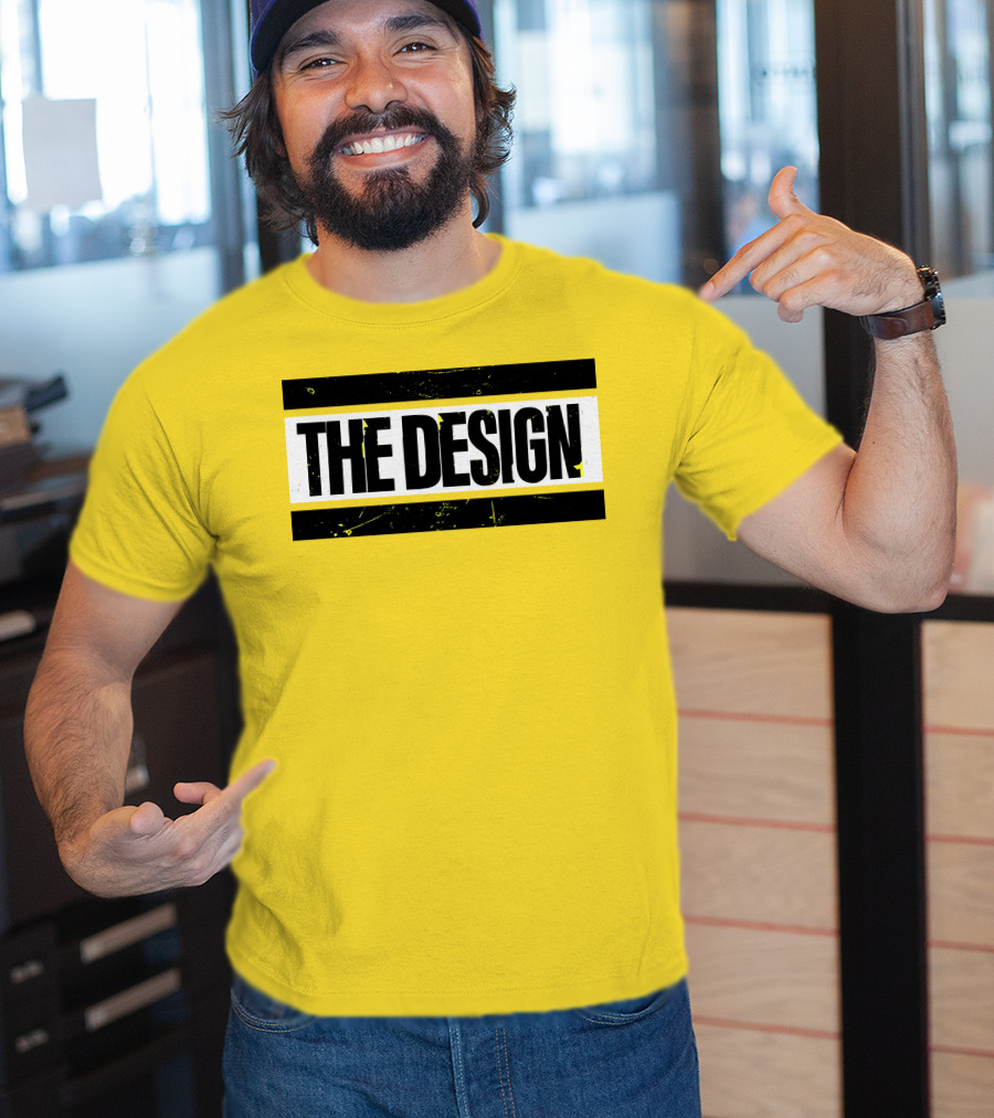 THE DESIGN Deaner Bold Yellow Background T-Shirt