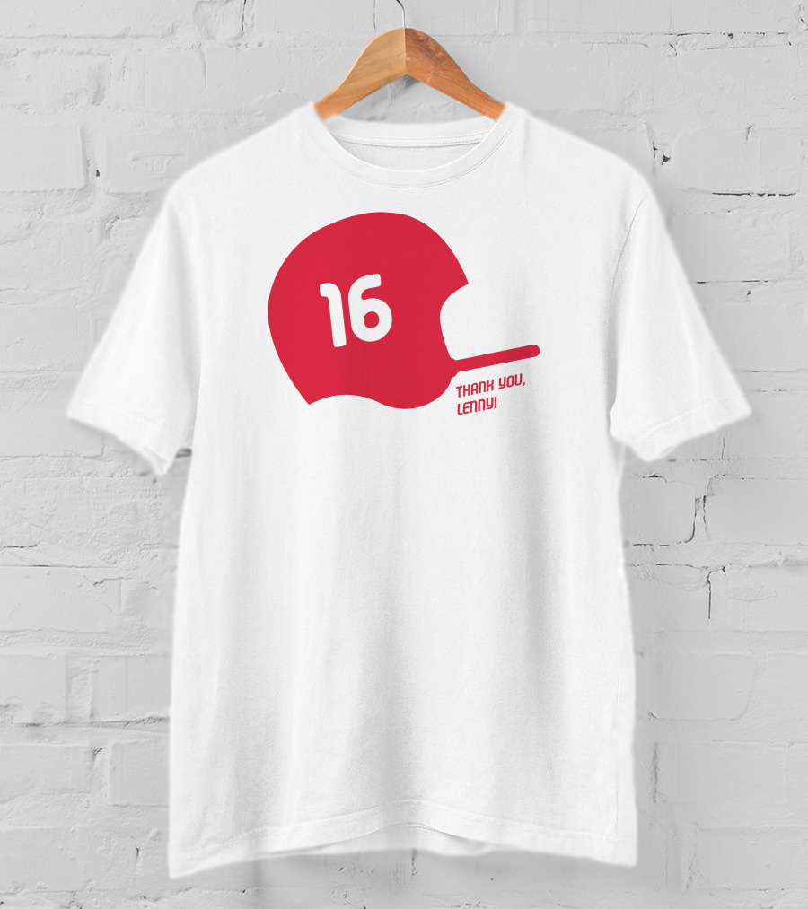 16 Thank You Lenny Football Helmet T-Shirt