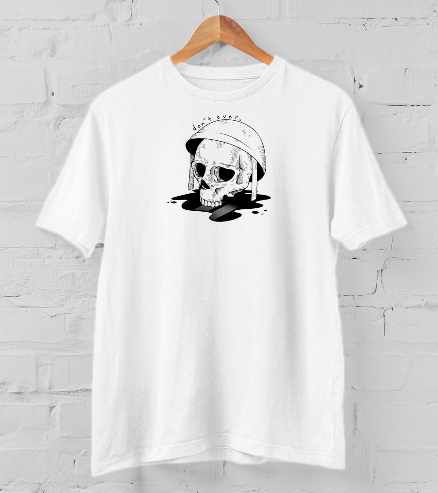 Rglgg Don’t Ever Skull With Helmet T-Shirt