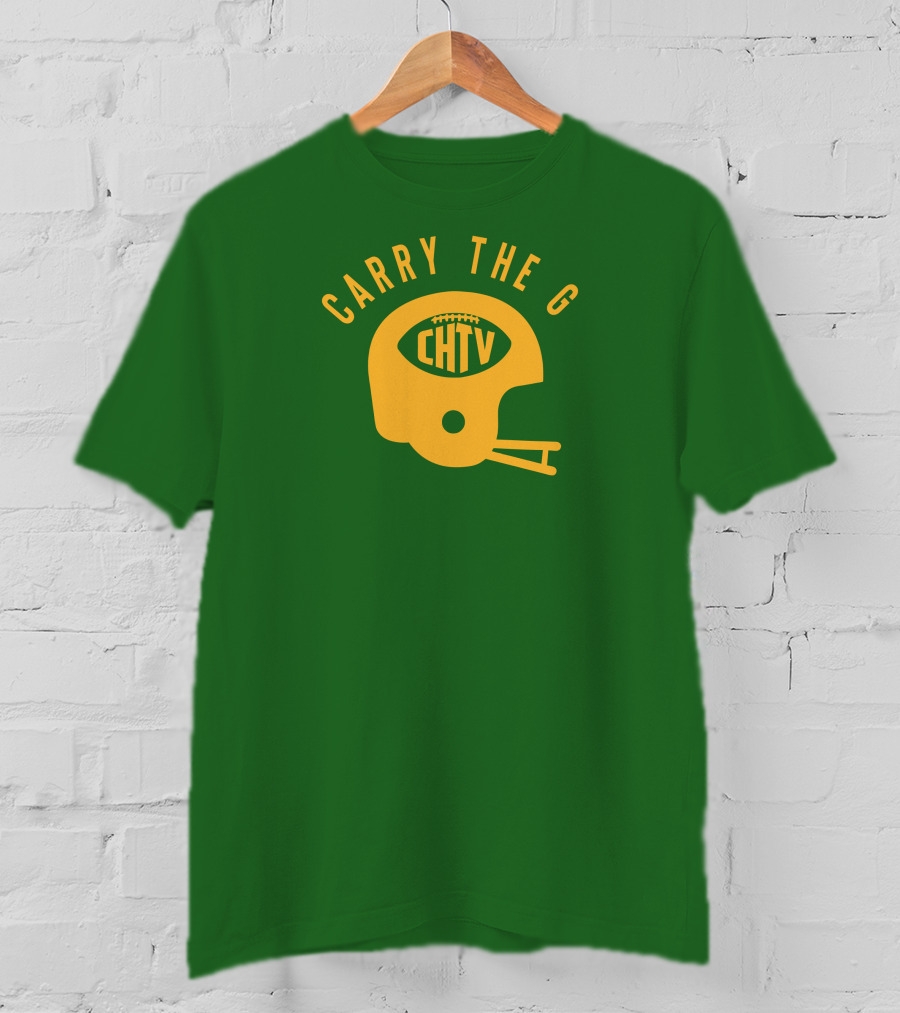 Cheeseheadtv Carry The G Football Helmet CHTV T-Shirt