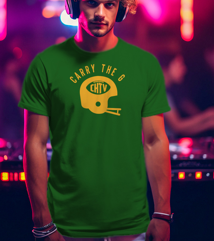 Cheeseheadtv Carry The G Football Helmet CHTV T-Shirt