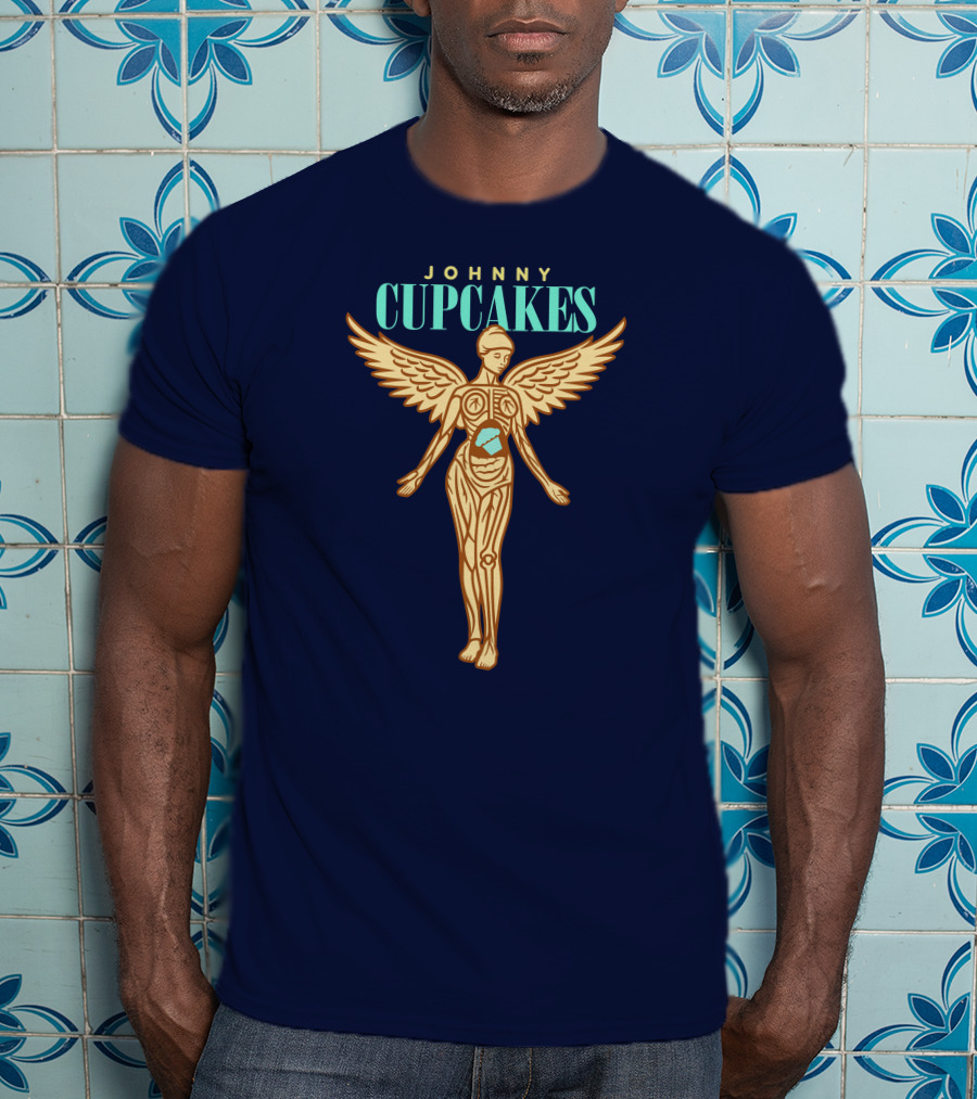 Johnny Cupcakes Winged Anatomical Figure With Cupcake Core T-Shirt