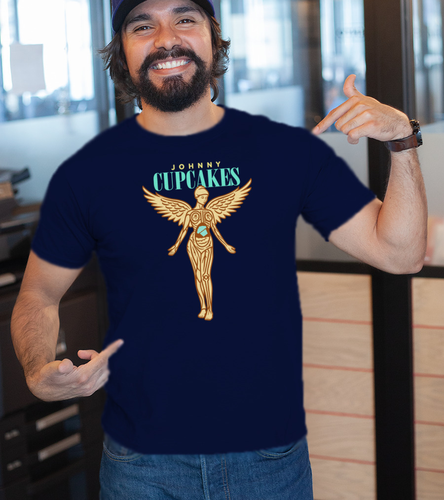 Johnny Cupcakes Winged Anatomical Figure With Cupcake Core T-Shirt