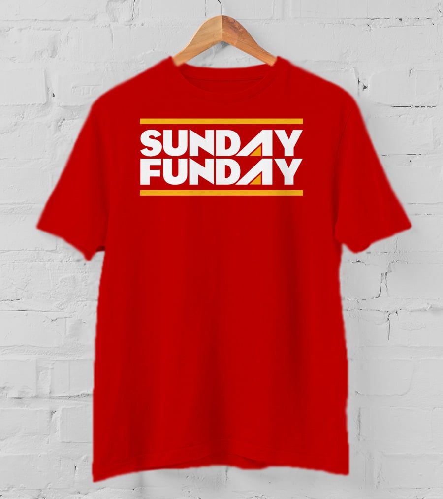 Sunday Funday Westside Storey Store Bold Red Typography T-Shirt