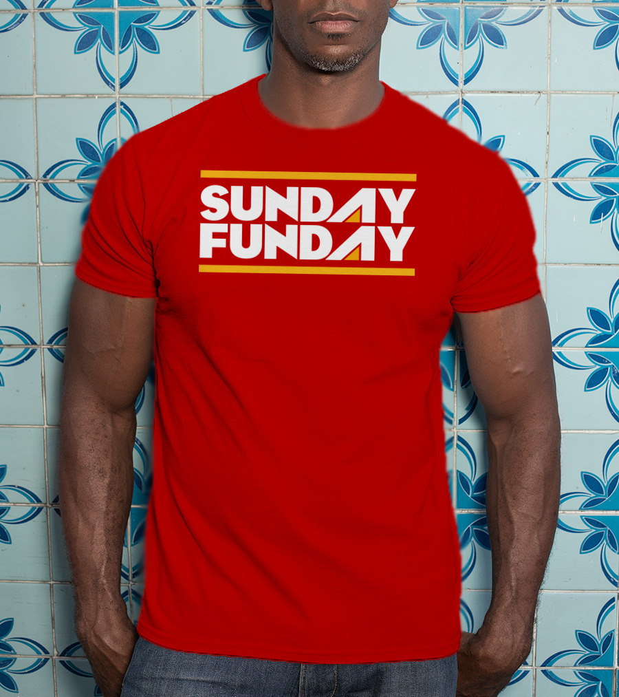 Sunday Funday Westside Storey Store Bold Red Typography T-Shirt