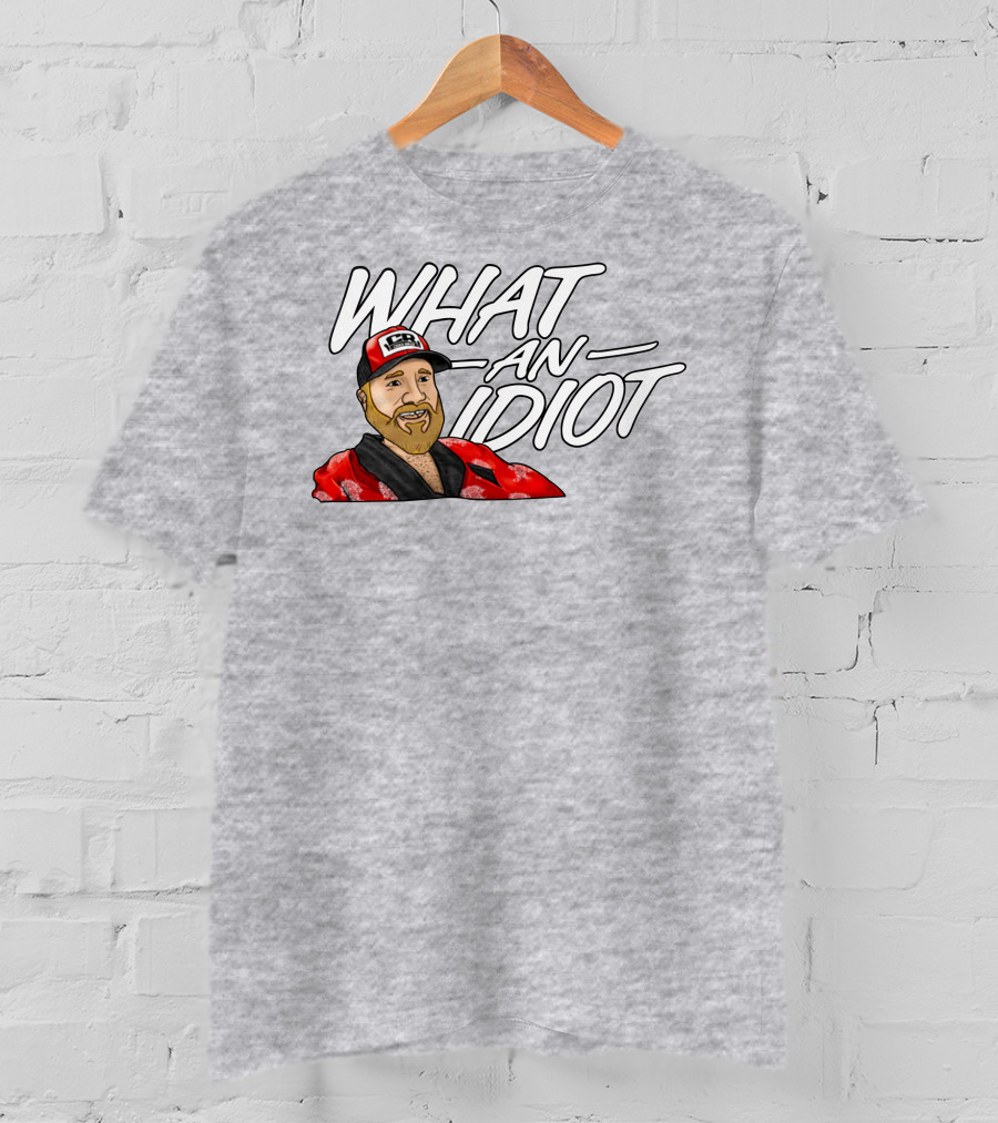Couch Racer Who Says What An Idiot With Bearded Guy In Cap T-Shirt