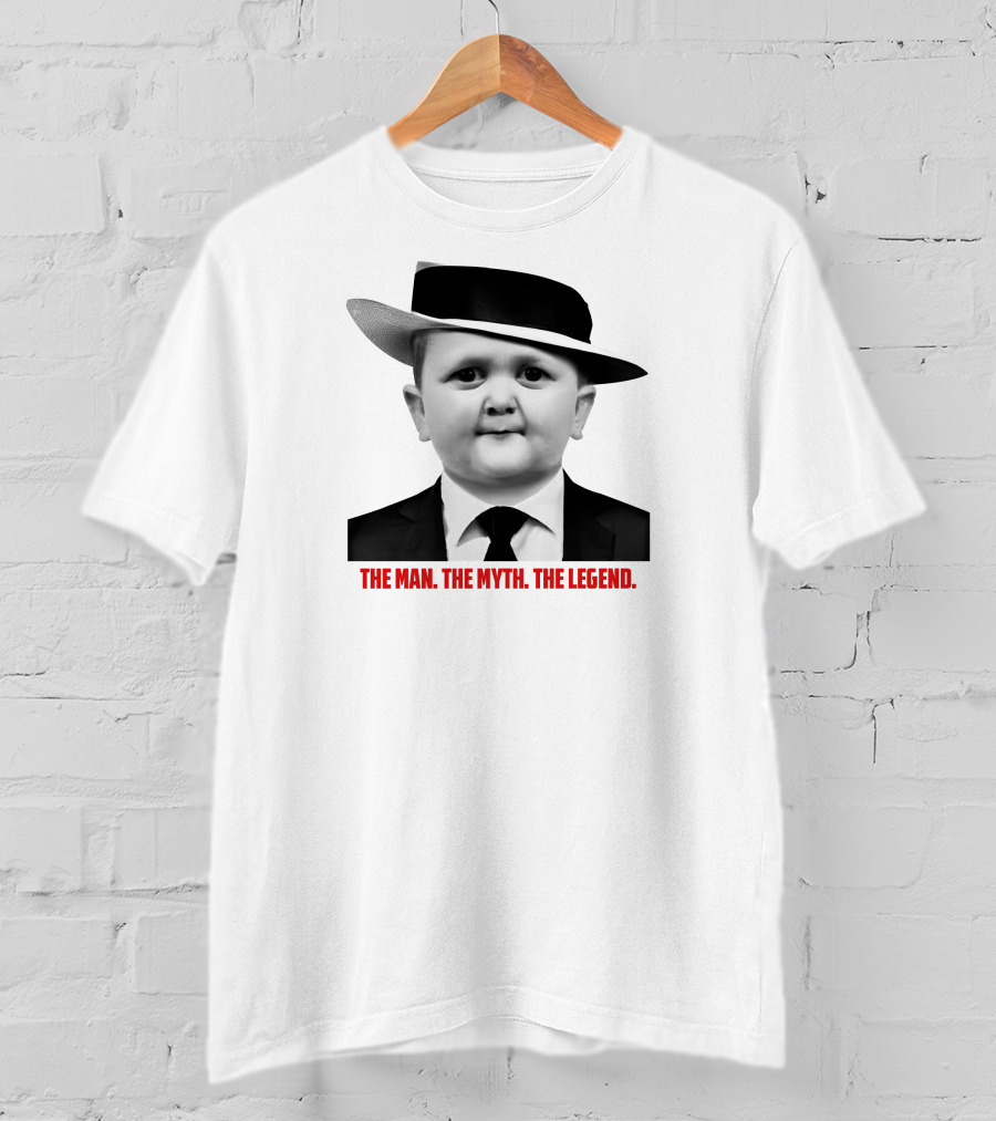 Hasbulla The Man The Myth The Legend Black Suit White Hat T-Shirt