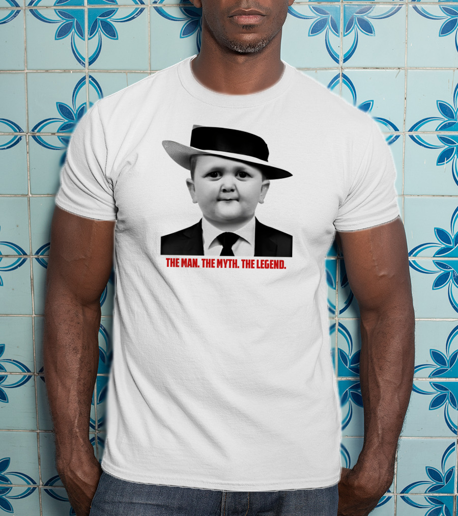 Hasbulla The Man The Myth The Legend Black Suit White Hat T-Shirt