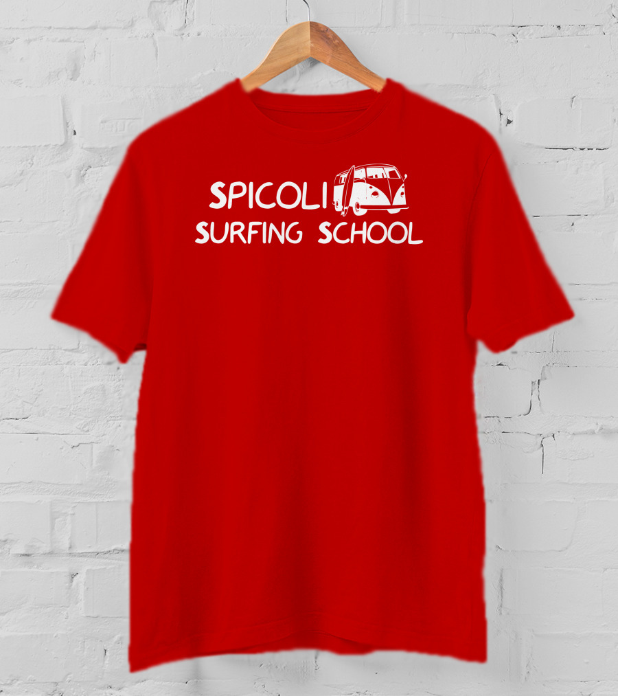 Spicoli Surfing School Super 70s Sports Vintage Van Surfboard T-Shirt