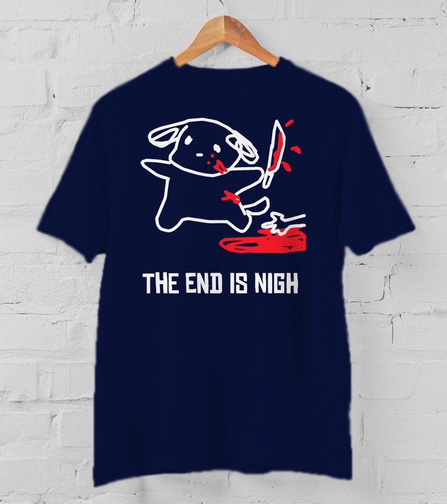 Iahfy The End Is Nigh Cute Creature With Knife And Blood T-Shirt