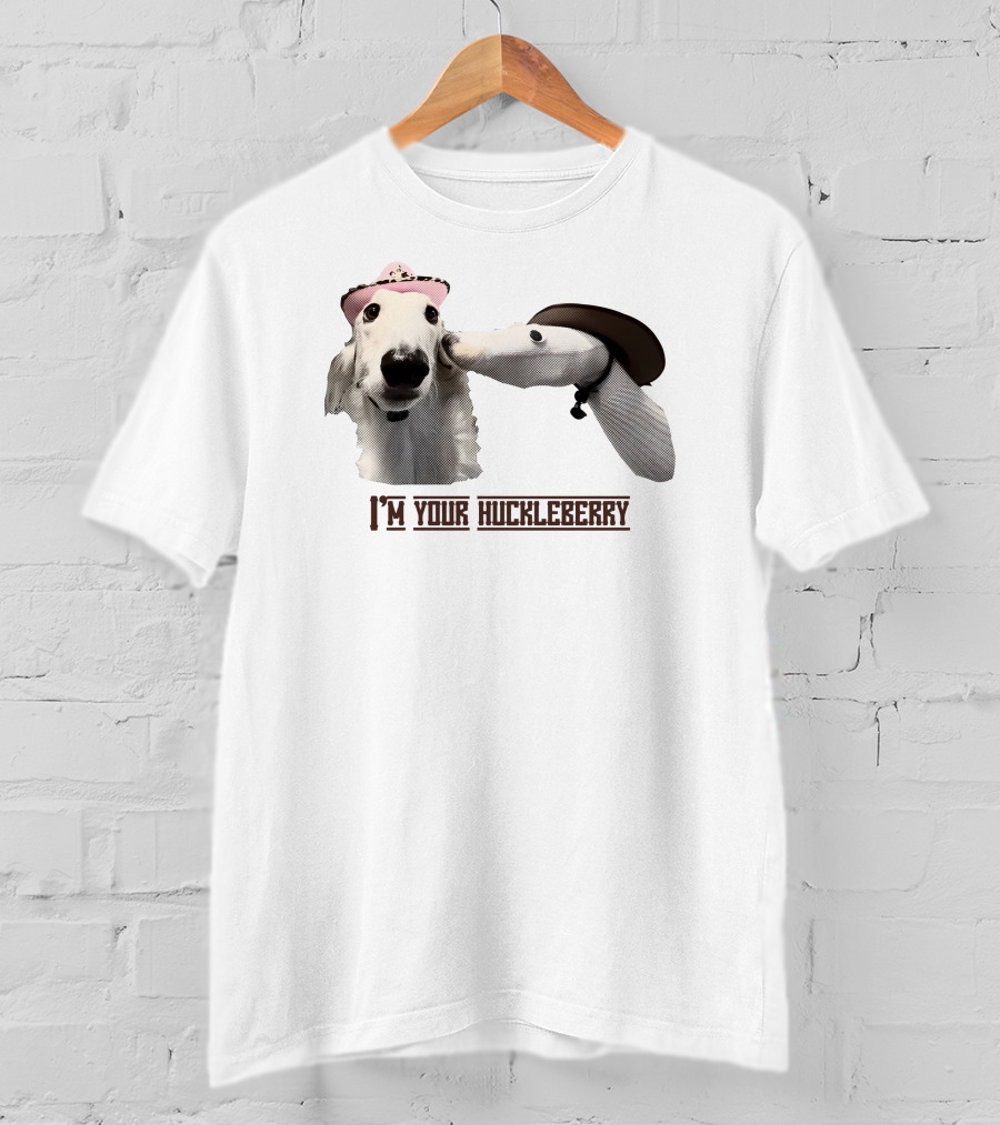 Borzoi I'm Your Huckleberry Cowboy Hat T-Shirt