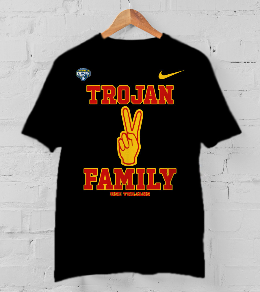 Trojan Family USC Trojans Cotton Bowl Victory Sign T-Shirt