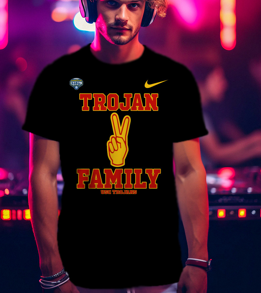 Trojan Family USC Trojans Cotton Bowl Victory Sign T-Shirt