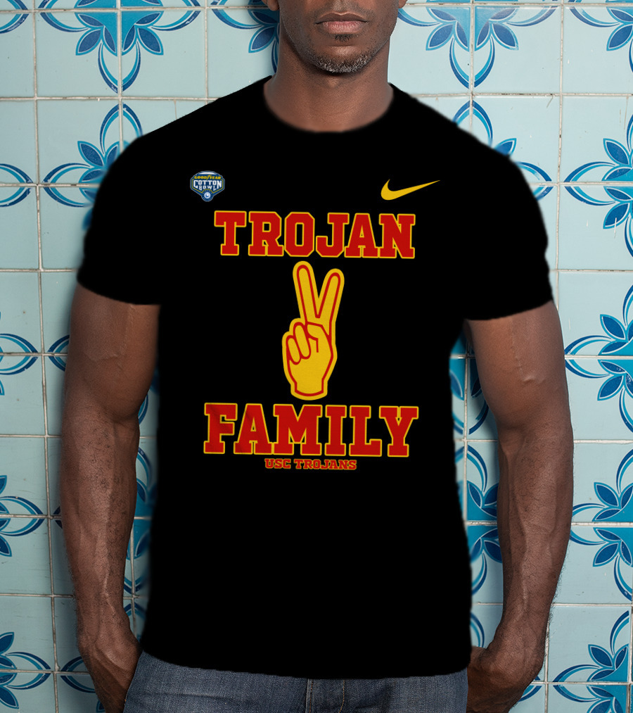 Trojan Family USC Trojans Cotton Bowl Victory Sign T-Shirt