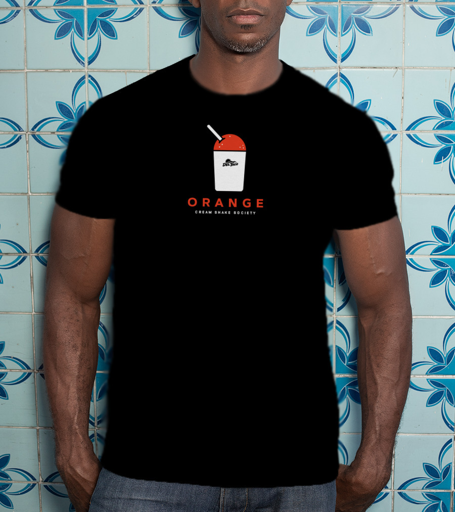 Del Taco Orange Cream Shake Society Retro Cup T-Shirt