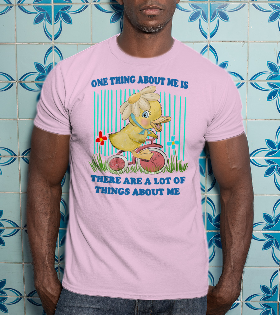 One Thing About Me Is There Are A Lot Of Things About Me Duck Riding Tricycle T-Shirt