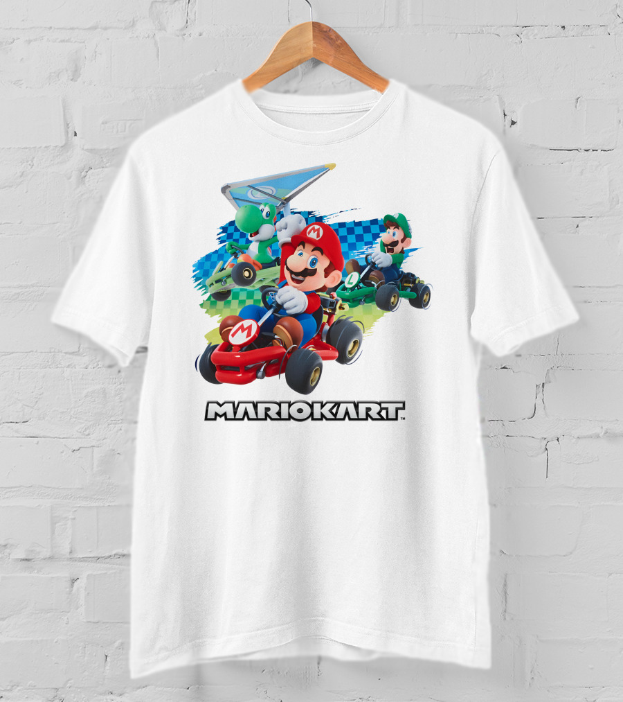Leanbeefpatty Mariokart Characters Racing Luigi Yoshi Mario T-Shirt
