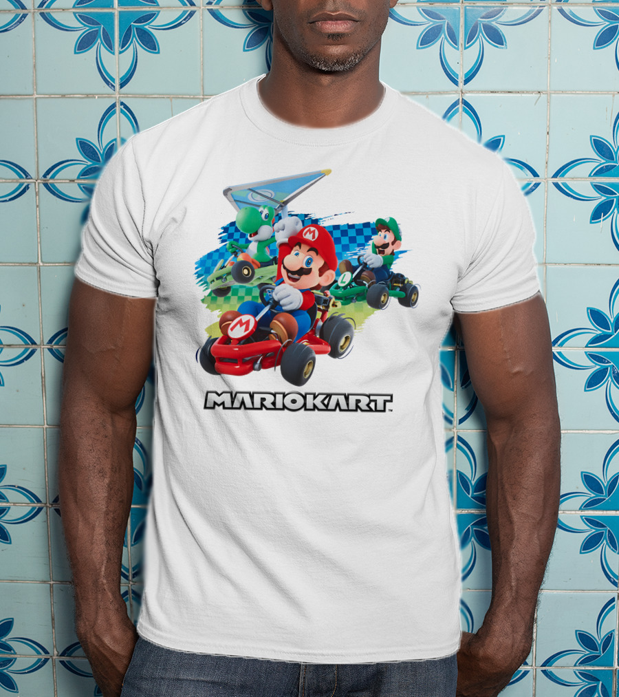 Leanbeefpatty Mariokart Characters Racing Luigi Yoshi Mario T-Shirt