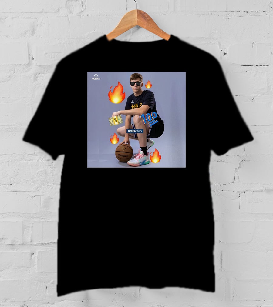 Goldenknight Austin Reaves Rigorer NBA Basketball Supercuts 100 Dollar Flames T-Shirt
