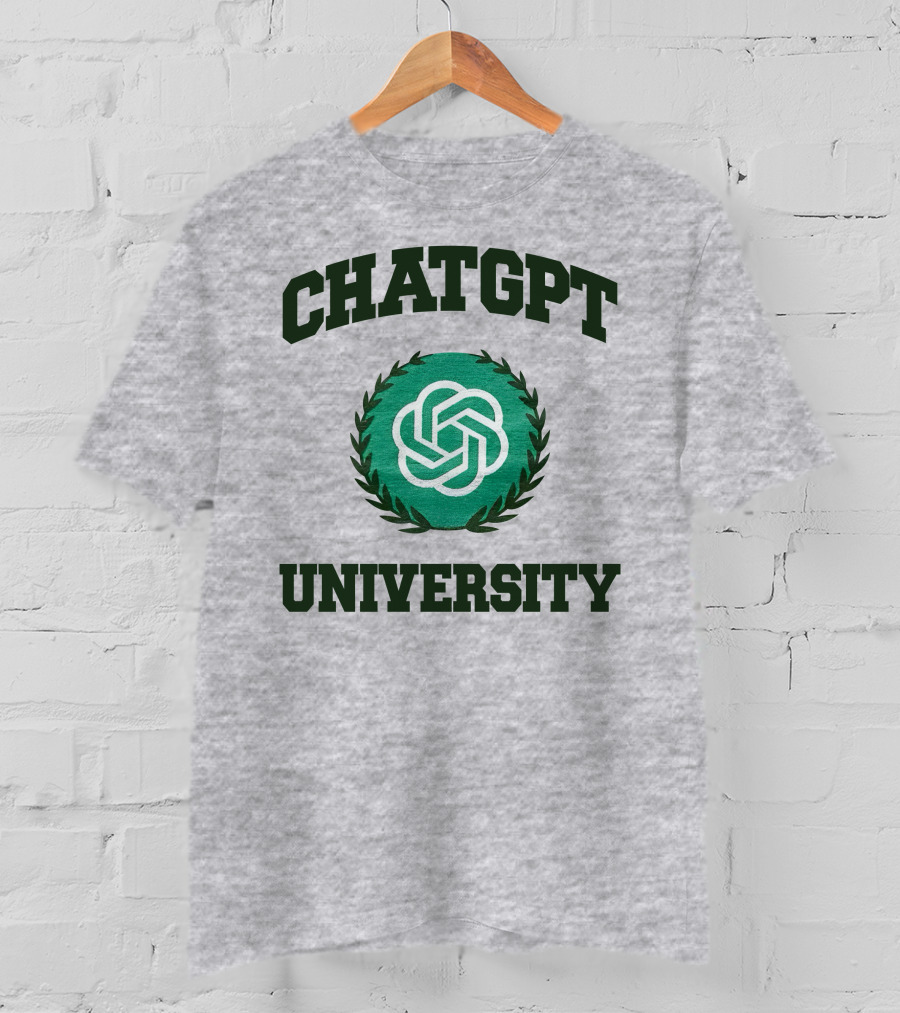 Shithead Steve Chatgpt University Laurel Emblem T-Shirt