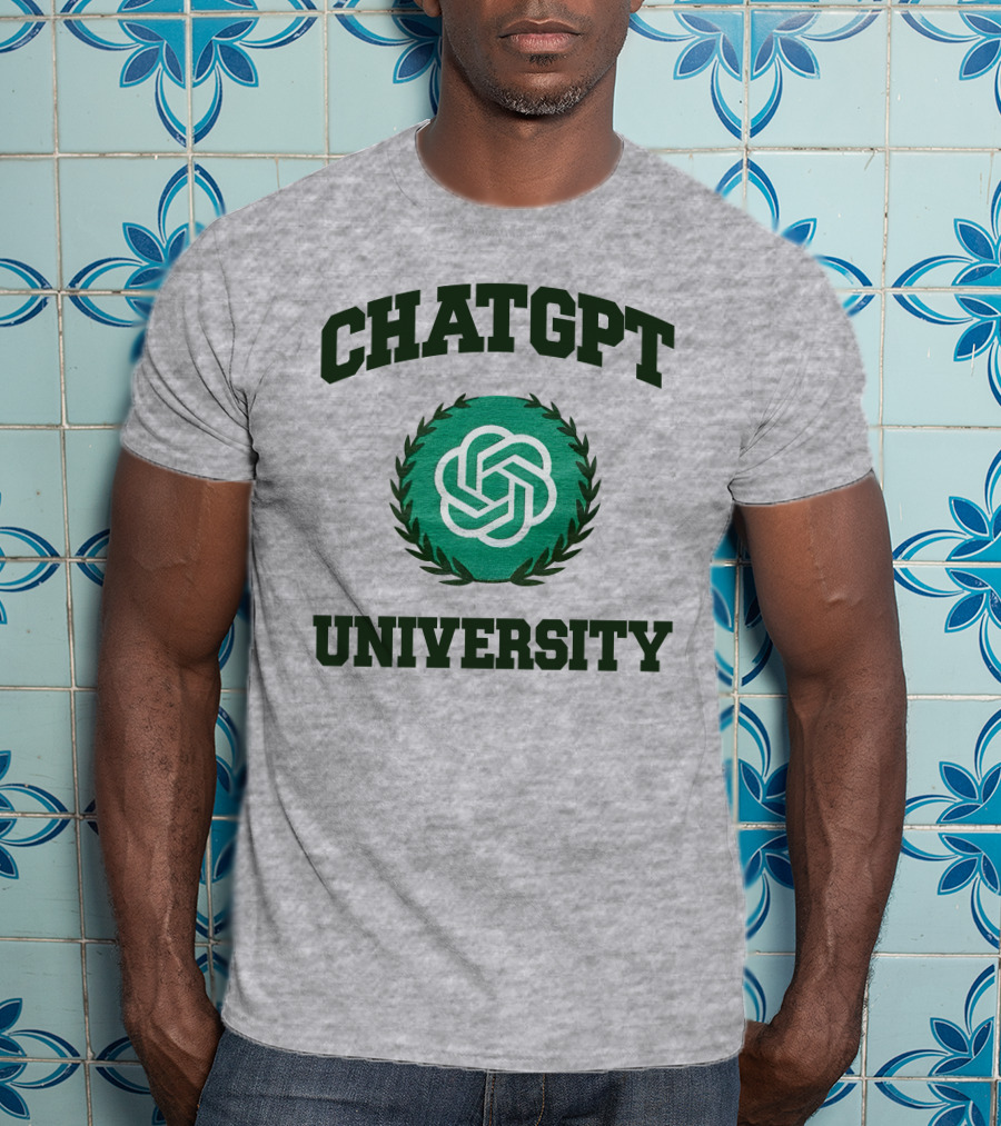 Shithead Steve Chatgpt University Laurel Emblem T-Shirt