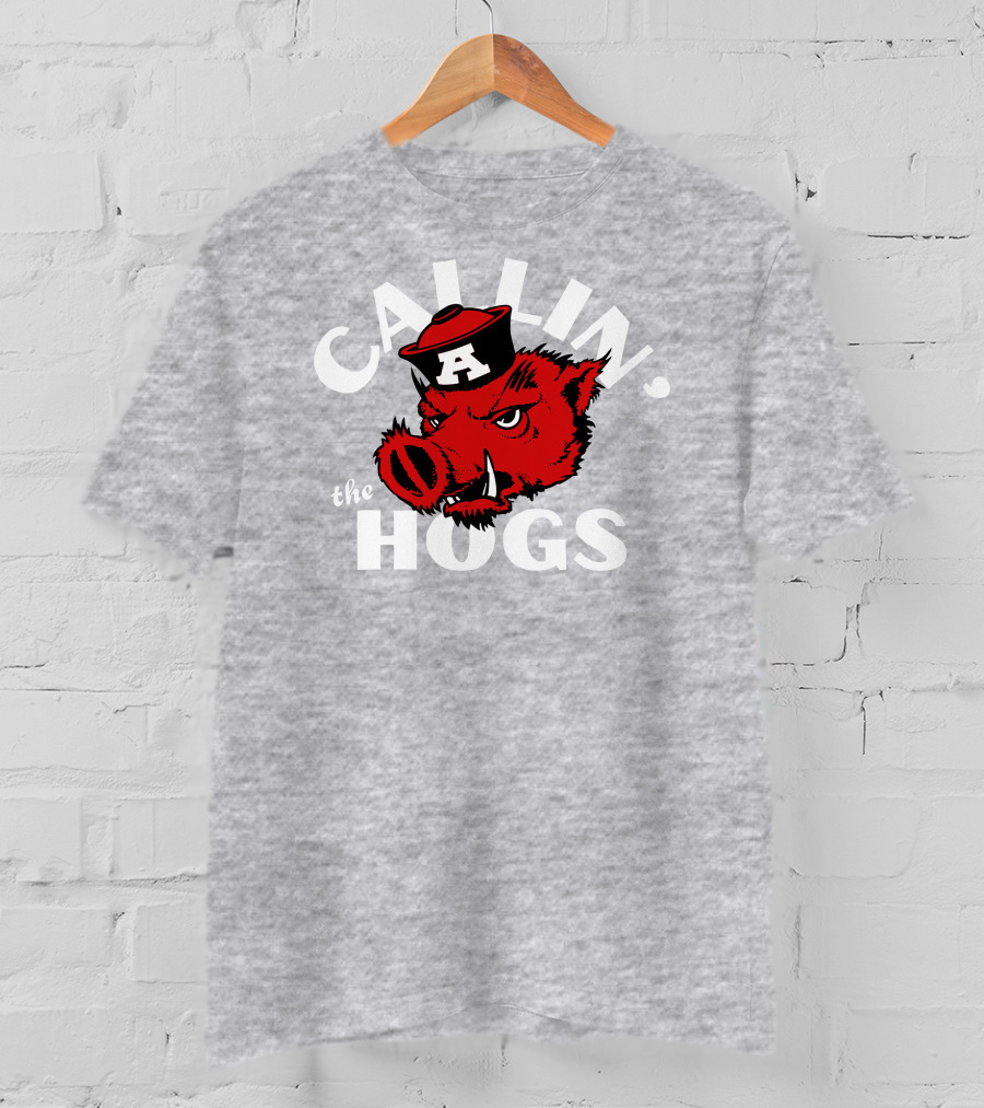 Charlie Hustle Store Callin' The Hogs Arkansas Razorbacks T-Shirt