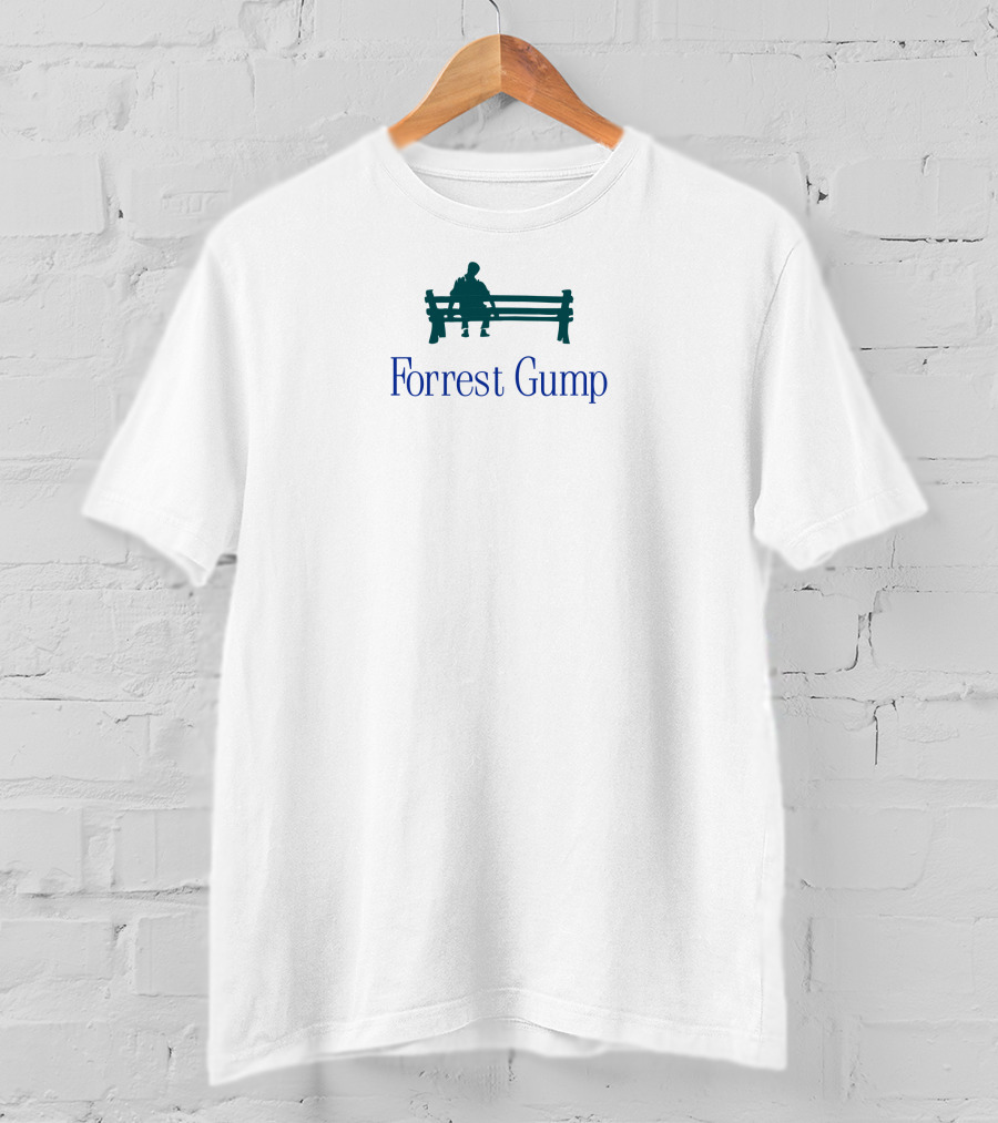 Forrest Gump Silhouette On Bench - Outlander Magazine T-Shirt