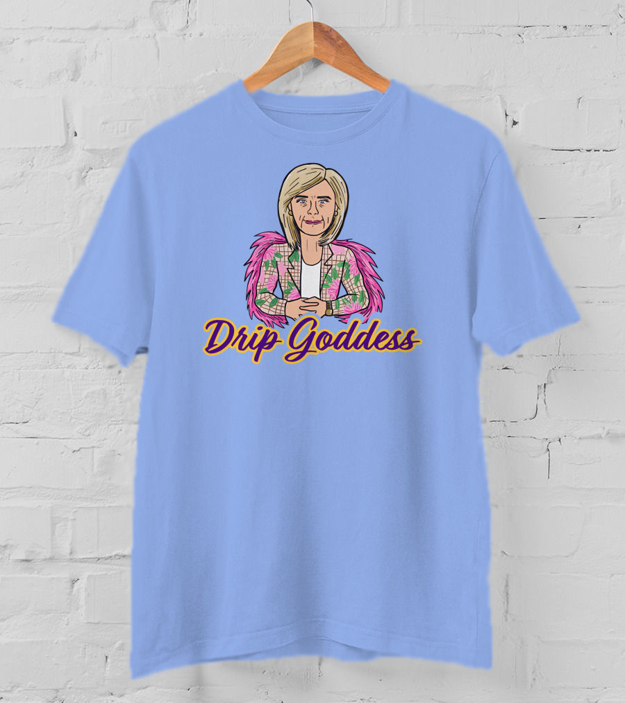 Store Drip Goddess Pink Feathered T-Shirt