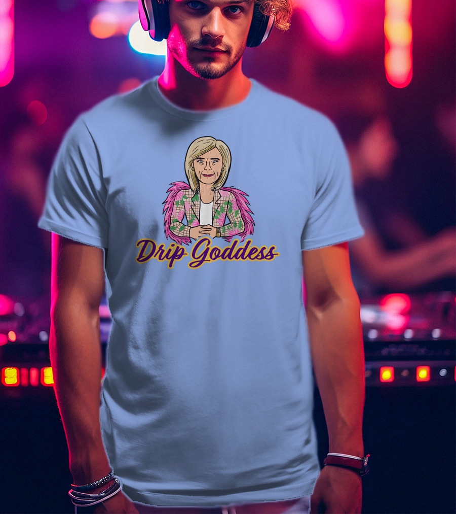 Store Drip Goddess Pink Feathered T-Shirt