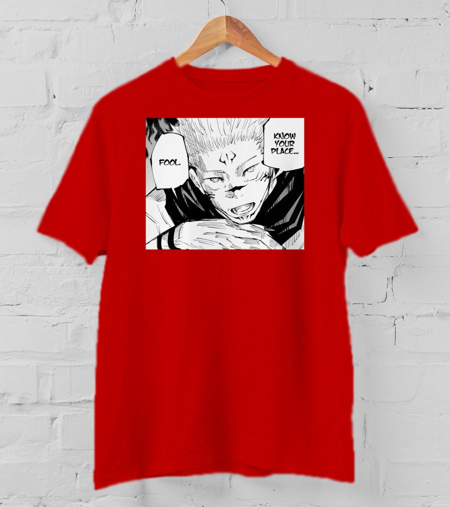 Jujutsu Kaisen Know Your Place Fool Manga Panel T-Shirt