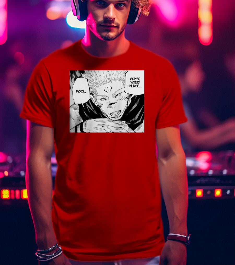 Jujutsu Kaisen Know Your Place Fool Manga Panel T-Shirt